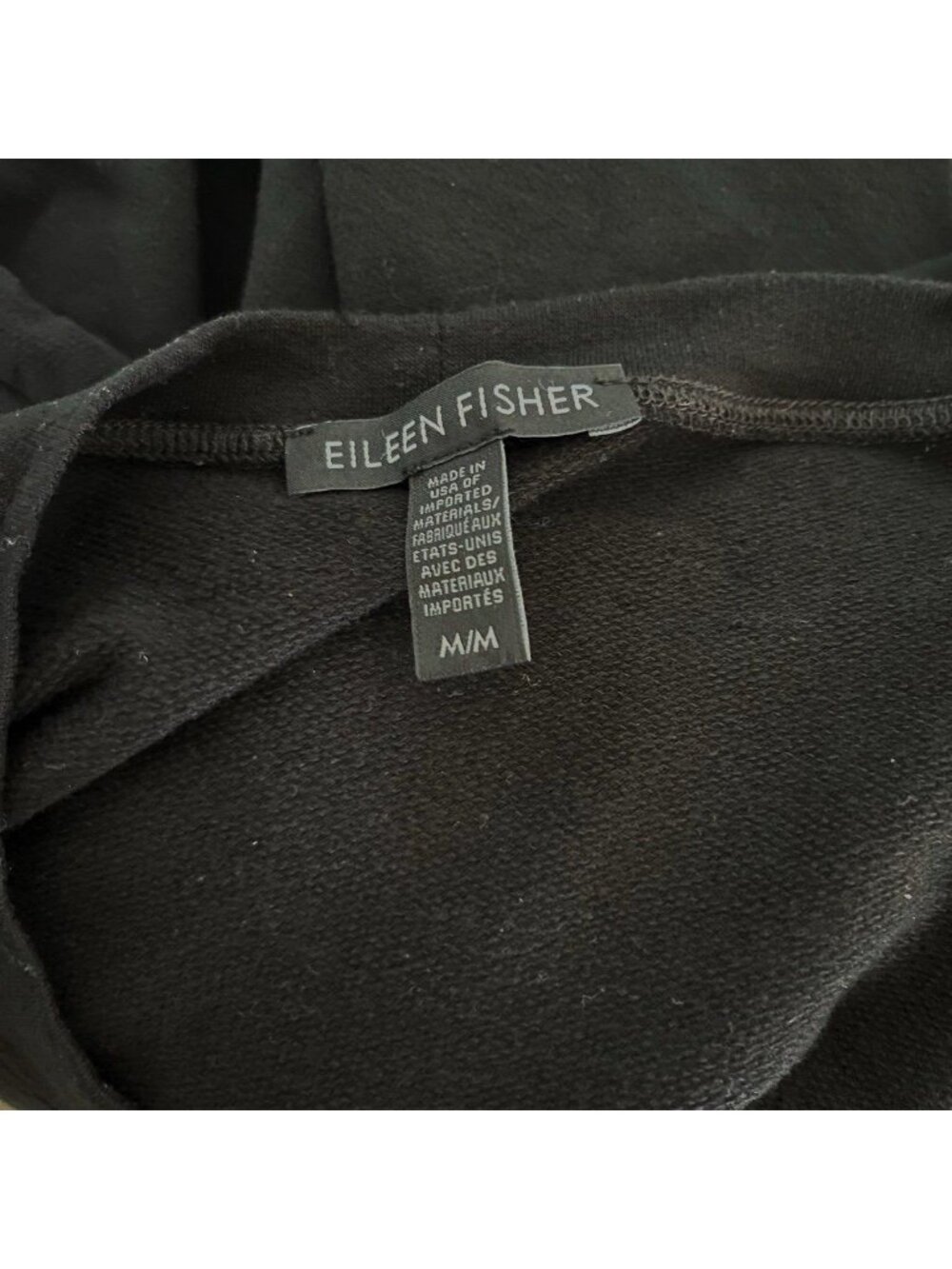 Eileen Fisher Women's New Medium Black Jewel Neck Dress - Picture 3 of 6